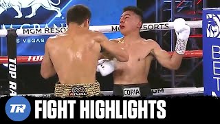 Janibek Alimkhanuly with a KO of the Year Nominee Knockout of Gonzalo Coria  FIGHT HIGHLIGHTS [upl. by Elleb]