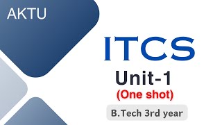 1 ITCS unit  1 Oneshot  Indian tradition culture and society  ITCS AKTU  Btech 3rd yr [upl. by Chadd]