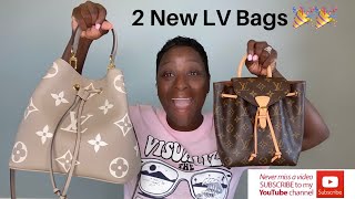 LOUIS VUITTON MONTSOURIS BB AND LOUIS VUITTON NEO NOE TURTLEDOVE NEW LV ITEMS [upl. by Mond998]