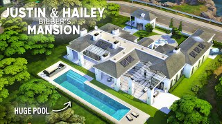 Justin and Hailey Biebers Mega Mansion  Sims 4  Speed Build  No CC [upl. by Crist]