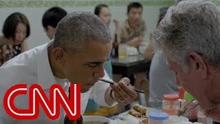 Bourdain and Anderson talk Vietnam dining with Obama [upl. by Hars460]