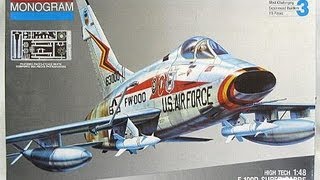 Monogram F100D Super Sabre HiTech Scale Model Kit Review [upl. by Laurinda]