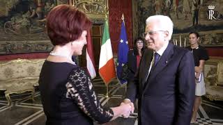 Quirinale  Presentazione delle lettere credenziali al Presidente Mattarella dei nuovi Ambasciatori [upl. by Oemor]