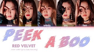 PEEK A BOO RED VELVET COLOR CODED LYRICS HANROMENG [upl. by Airekahs]