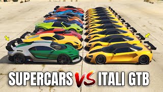 GTA 5 ONLINE  ITALI GTB VS SUPERCARS WHICH IS FASTEST [upl. by Yvette]