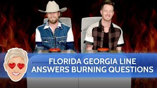 Florida Georgia Line Answers ‘Ellen’s Musical Burning Questions’ [upl. by Ellerrehc]