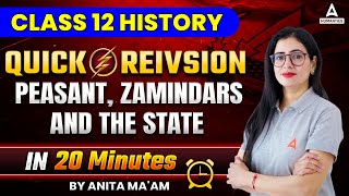 Peasant Zamindars and The State Class 12 Quick Revision amp Mind Map  Class 12 History By Anita Mam [upl. by Soane]