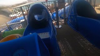 Speedy Waterslide at Laguna Waterpark in La Mer Dubai Shorts Waterslides Dubai [upl. by Leuqer]