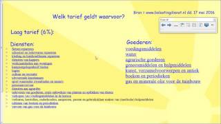 Belastingrecht Omzetbelasting deel 1 [upl. by Brandie]