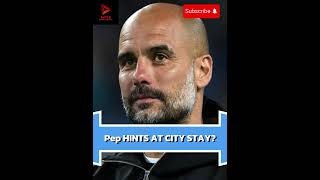 Pep HINTS at Man City STAY ⚽️ premierleague mancity [upl. by Notlit514]