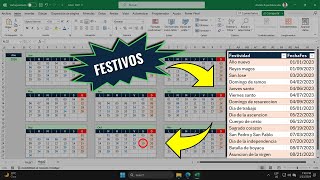 Agenda Automatizada con Eventos y Tareas en Excel  Resaltar Días Festivos Parte 3 de 4 [upl. by Lebazej]