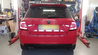 Automontage DeLuuks  RVS Sportuitlaat Catback systeem Skoda Fabia Monte Carlo [upl. by Araihc]