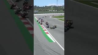 Rossis mistake when cornering resulted in him leaving the race [upl. by Hibbert]