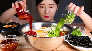 땡초양푼비빔밥 시골된장찌개 곱창김 먹방SPICY BIBIMBAP with SOYBEAN PASTE SOUPJjigae amp DRIED SEAWEED MUKBANG ビビンバ [upl. by Nivlad721]