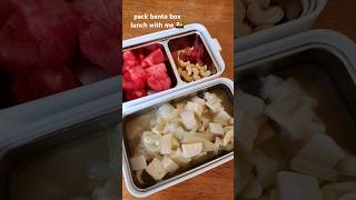 pack bento box lunch with me 🍱 bentobox foodie food wontonsoup lunchpreparation [upl. by Einhpets]