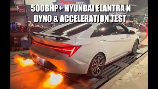 500BHP ELANTRA N DYNO amp ACCELERATION TEST  DRAGY VERIFIED [upl. by Smukler]