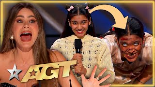 Sweet Girl from India TRANSFORMS and FREAKS OUT The Judges on Americas Got Talent [upl. by Neleag718]