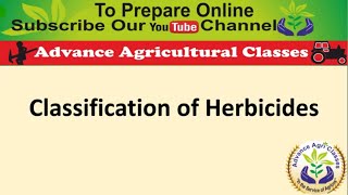 Classification of Herbicides [upl. by Hayn340]