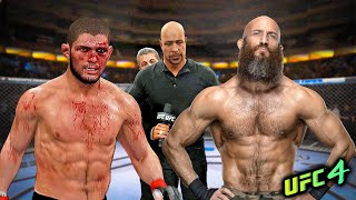 Khabib Nurmagomedov vs Tommaso Chiampa  Wrestler EA sports UFC 4 [upl. by Giorgi]