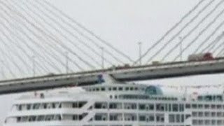 Luxury cruise liner collides with bridge in China [upl. by Fiedler]