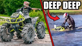 Giant FOURWHEELER VS FLOODED BACKYARD [upl. by Cammi]