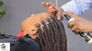 How To Do LONG FLUFFY NATURAL BRAIDS  Beginners Tutorial  Natural Hairstyles [upl. by Airekat]