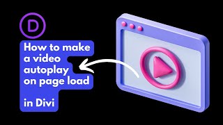 How to make a video autoplay on page load  Divi Also Let us make the video loop [upl. by Yerffoj]