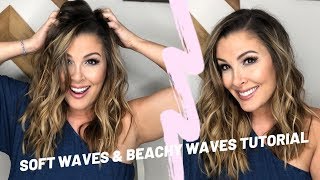 SOFT WAVES amp BEACHY WAVES HAIR TUTORIAL [upl. by Cleaves]