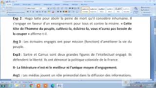 quotLengagement en littératurequot arguments et exemples bac Lettres [upl. by Berns]