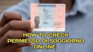 How to check permesso di soggiorno online its ready or they want some other documets italy [upl. by Irami]