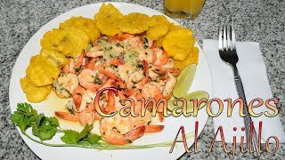 Receta Camarones al Ajillo Rapido y Facil  Cocinando con Yolanda [upl. by Elagiba550]