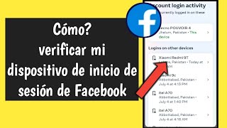 Cómo comprobar mi dispositivo de inicio de sesión de Facebook  Quién usa mi cuenta de Facebook 2024 [upl. by Granthem]