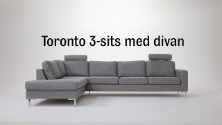 Soffa Toronto 3sits med divan Mio [upl. by Thatcher]