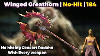 Winged Greathorn  No Hitting Consort Radahn With Every Weapon 184420  Elden Ring [upl. by Philo713]