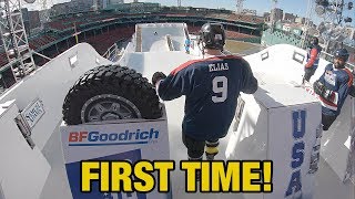 Hockey Players try Red Bull Crashed Ice Track for the first time WITHOUT Practice [upl. by Wilmer173]