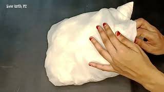 How to make a pillow at home  Easy diy pillow tutorial  5 min sewing project for beginners [upl. by Esyak]