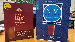 Part 2 of Tyndale NIV life application and also Zondervan NIV fully revised study bibles [upl. by Esinek]