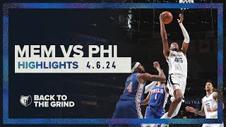 Memphis Grizzlies Highlights vs Philadelphia 76ers [upl. by Eanad]