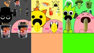 Kirby vs Incredibox Sprunki  Emoticon Color Food Asmr Mukbang Complete Edition [upl. by Rimas]