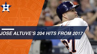 Altuve collects 204 hits in 2017 [upl. by Alyad]