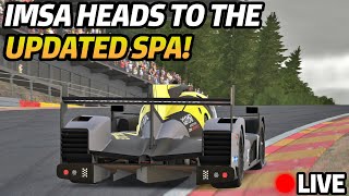 IMSA Heads To The Updated SPA  iRacing New Weekly Races [upl. by Trefor478]