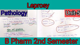 Leprosy Unit5 Of Pathology  Handwritten Notes  कुष्ठ रोग  pathophysiology pharmacy pharma📕💉😊 [upl. by Hiroko]