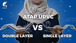 Atap dingin uPVC single layer 𝐯𝐬 double layer  Bagus mana Atap uPVC EXCELtech amp Atap SKYDECK [upl. by Ahseekan]