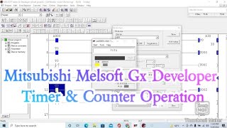 Mitsubishi Melsoft Gx Developer Timer amp Counter Operation FxCpu Plc Programming [upl. by Merrill]