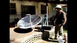 A solar powered BBQ  Dave and his solar thermal cooking toys [upl. by Eninotna]