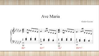 Caccini  Ave Maria With Chord [upl. by Ainegue]