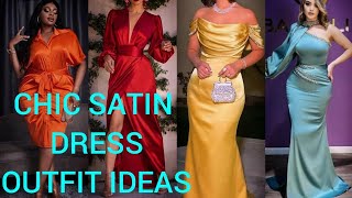 Classy Chic Satin Dress Outfit Ideas For Ladies  How To Look Chic Yet Classy In Satin Dresses [upl. by Beattie673]