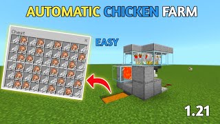 EASY Automatic Chicken Farm in Minecraft 121120  How To Make Chicken Farm minecraft [upl. by Had]