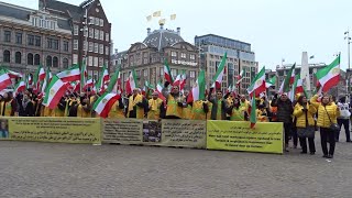 Free Iran Dam Amsterdam  Demonstratie tegen Iraanse regime en voor Maryam Rajavi [upl. by Hanni441]