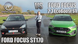 Ford Focus ST170 vs Ford Focus 23 EcoBoost ST  Shootout OLD VS NEW  Fifth Gear [upl. by Concettina]